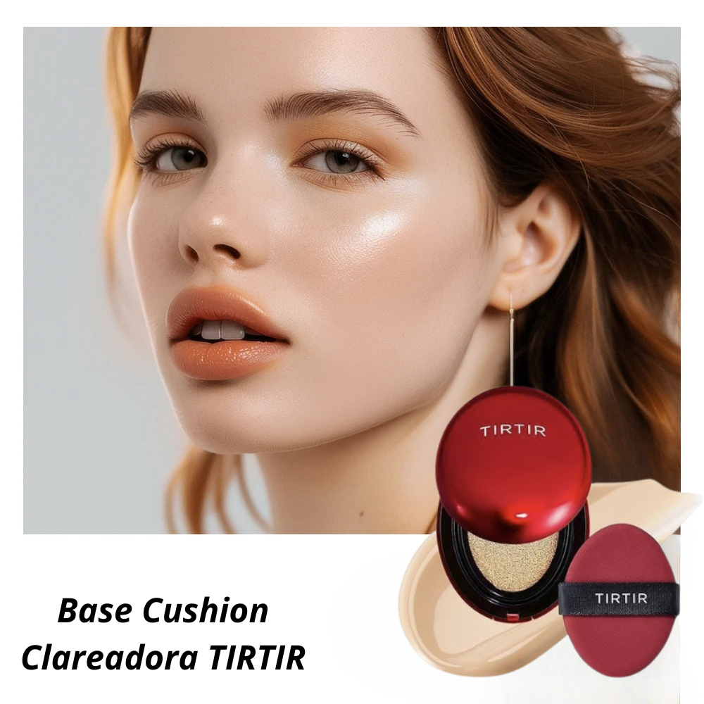 Base Cushion Clareadora TIRTIR - Protetor Solar e Maquiagem Longa Duração - Original.