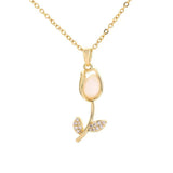 GARGANTILHA TULIPA BANHADA EM OURO 18K