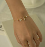 Pulseira de Amizade Banhada a Ouro 18K